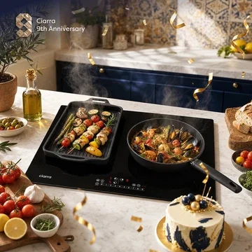 CIARRA 3 Zones Built-in Induction Hob with Boost and Flexzone CBBIH3BF-OW
