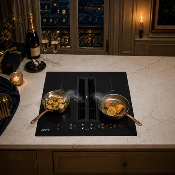 CIARRA ONE World’s First Venting Hobs Induction Extractor Hob Compact 590mm, Best Built-in  Plasma⁺ Extractor Hob CBBEH594BBF-OW