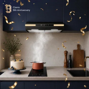 CIARRA 60cm Slim Under Cabinet Cooker Hood | Touch Control, LED Light, Carbon Filter Included CBCB6921-OW