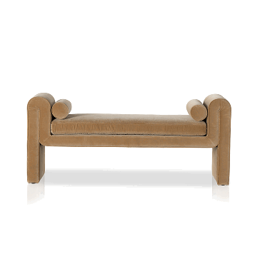 Mitchell Upholstered Accent Bench Surrey Camel