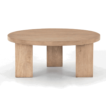 Mesa Round Coffee Table Light Brushed