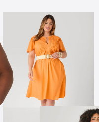 Belted Pintucked Linen Blend Dress