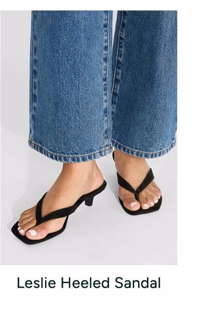 Leslie Heeled Sandal in Black