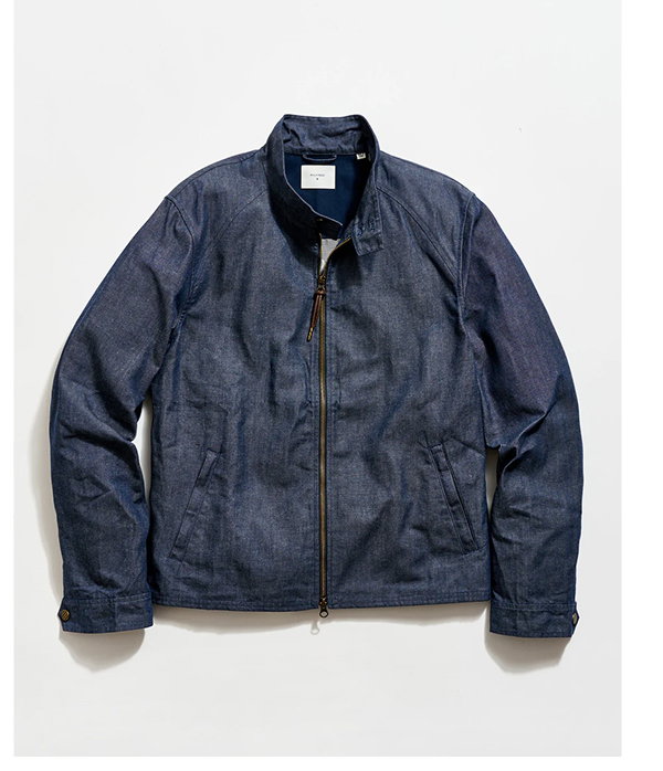 Waxed Denim Harrington Jacket