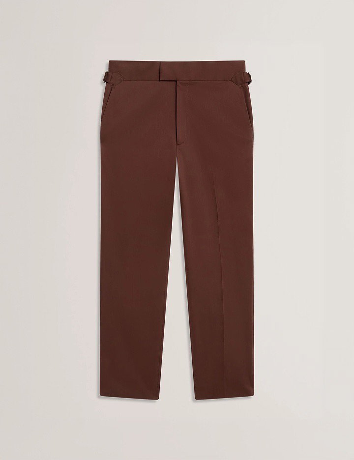 Slim Cotton Blend Tuxedo Trousers