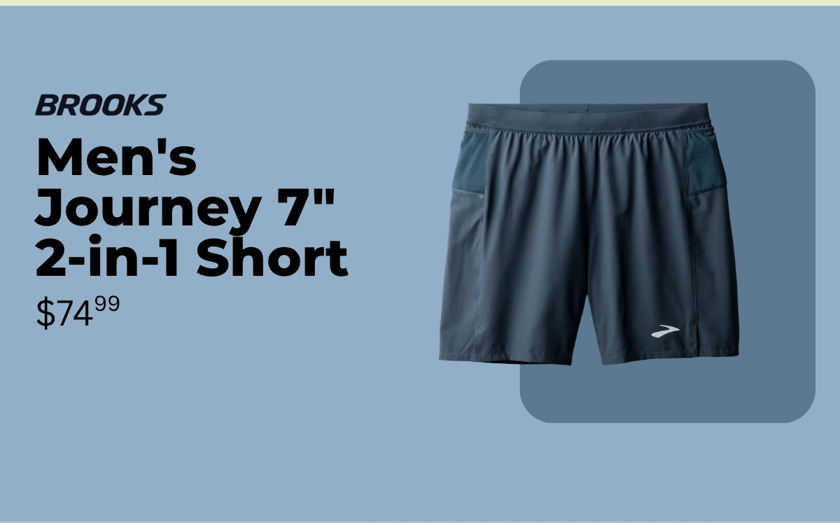 Brooks Men's Journey 7" 2-in-1 Short, $74.99