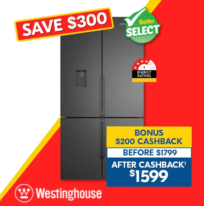 Westinghouse 564L Quad Door Fridge with Water Dispenser