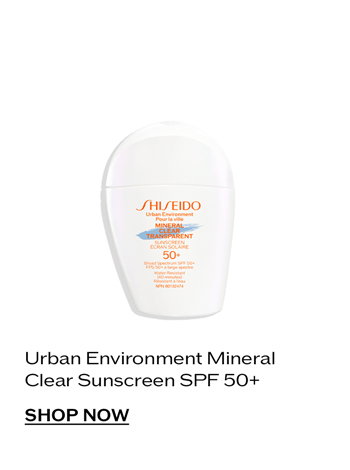 Urban Environment Mineral Clear Sunscreen SPF 50+.