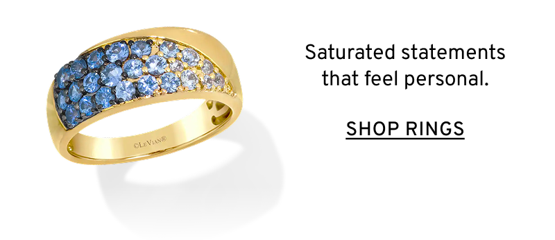 Le Vian sapphire and gold statement ring. Saturated statements. Click to Shop Rings