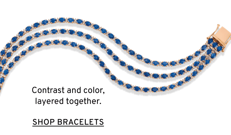 Le Vian sapphire strands bracelet. Contrast meets color. Click to Shop Bracelets