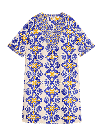 Shop Ash Linen Printed Dress