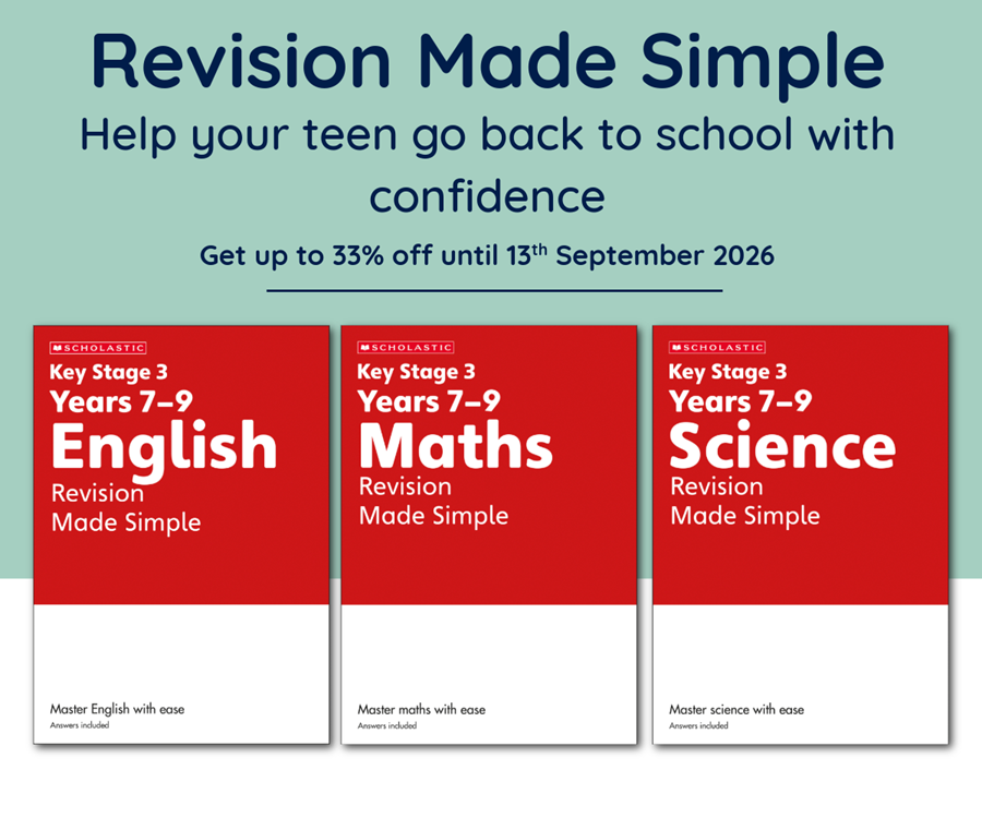 Revision Made Simple Workbooks. Help your teen go back to school with confidence. Get up to 33% off until 13th September 2026.