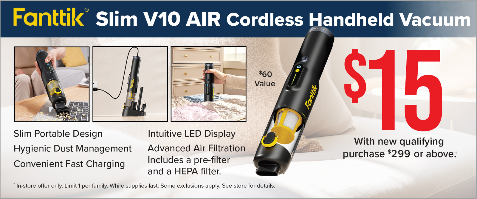Fanttik Handheld Vacuum Premium