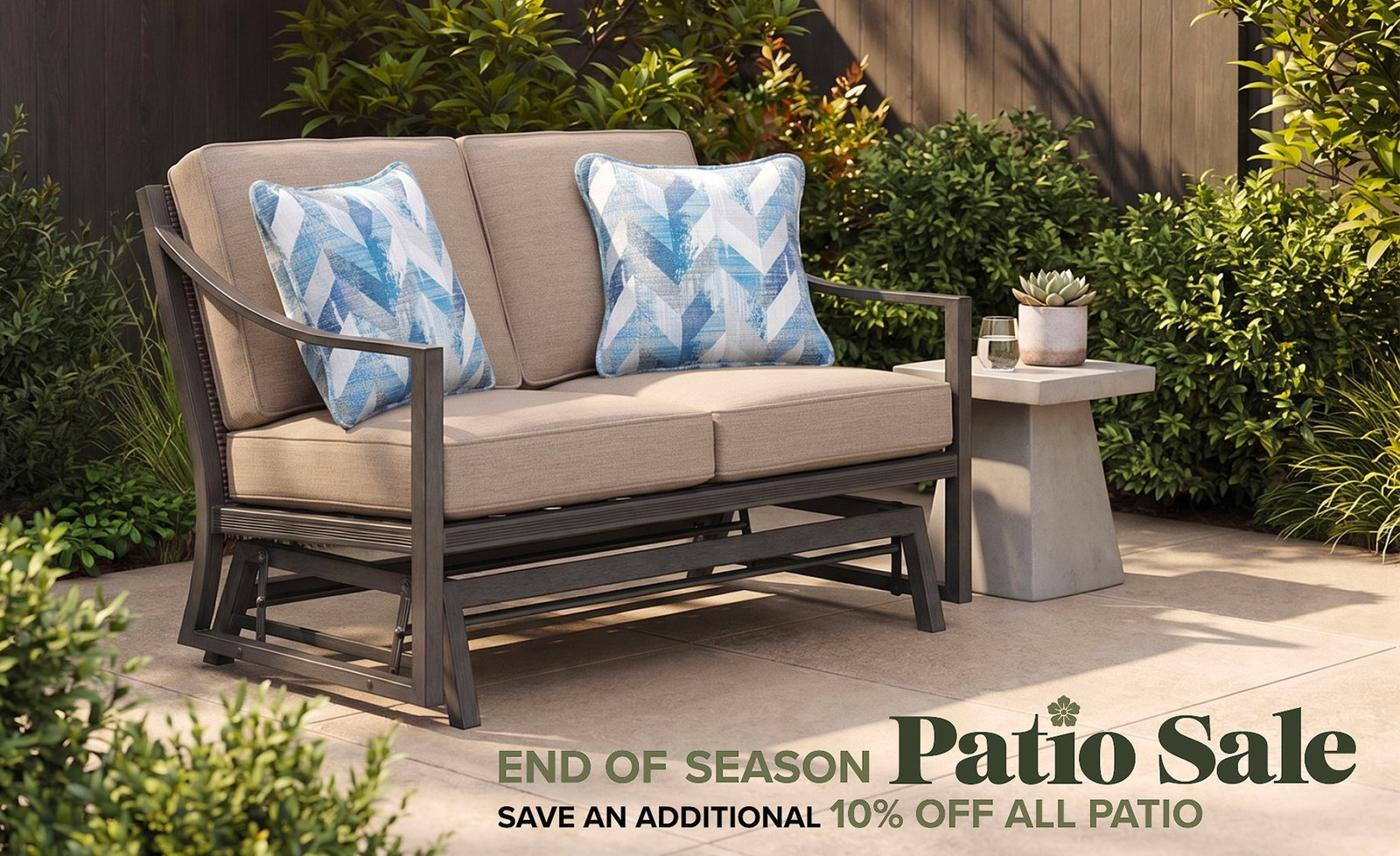 End of Season Patio Sale Header