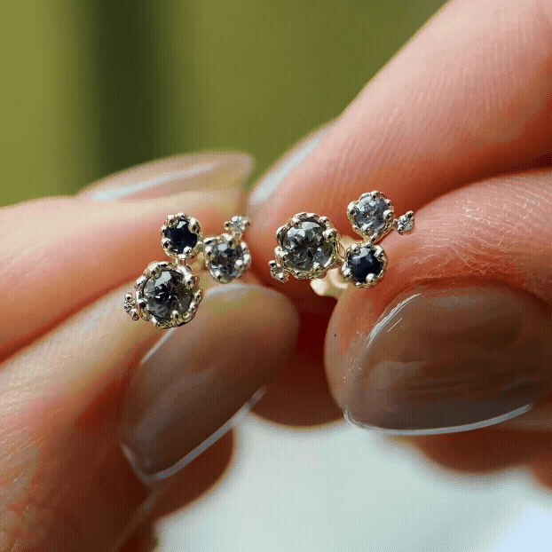 Overview video of new Three Bud Studs included in this week's drop, shown being held up by a model