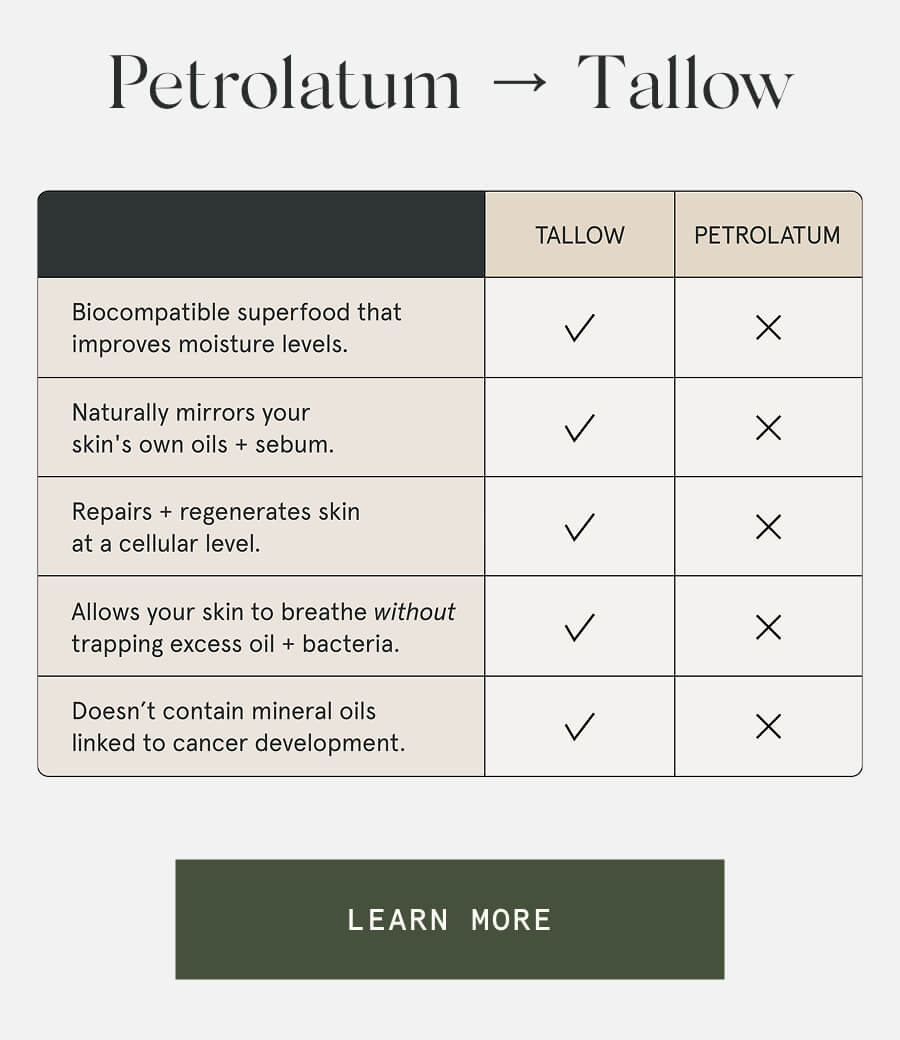 Petrolatum → Tallow [LEARN MORE]