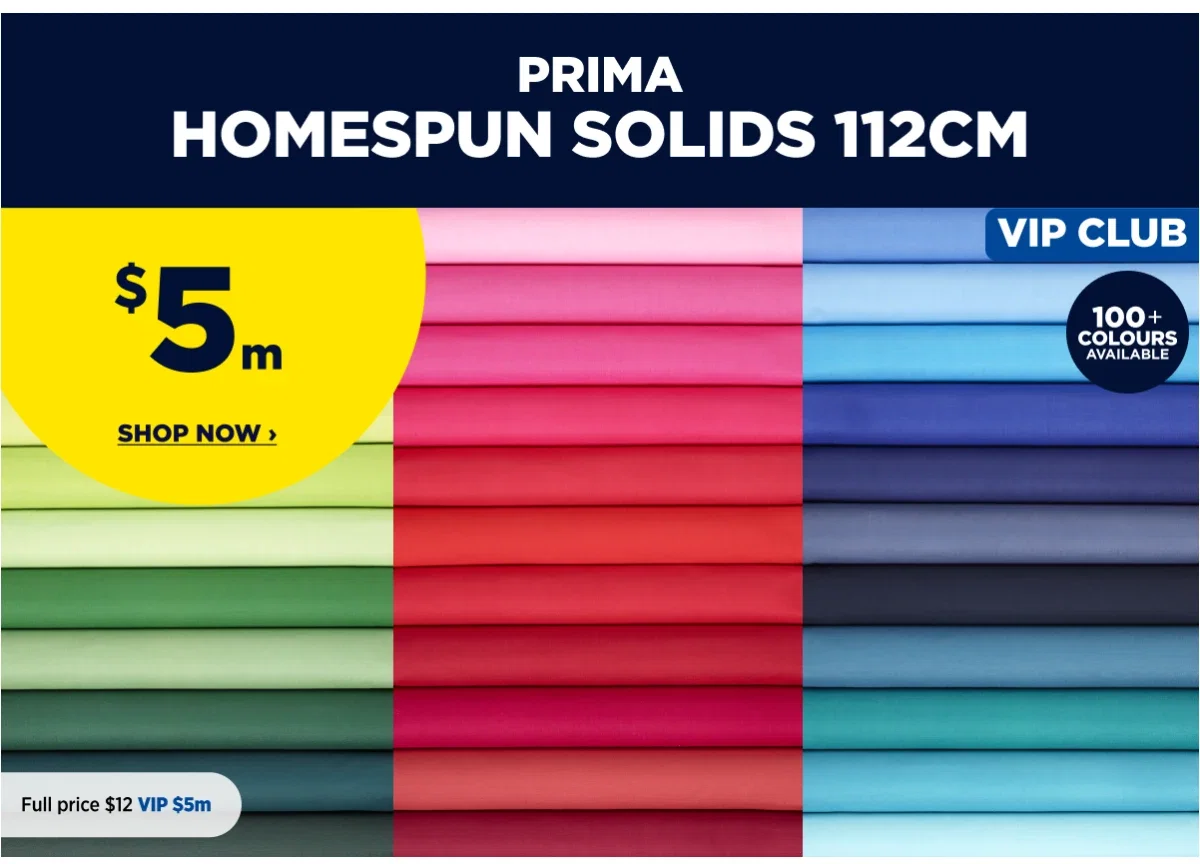 Prima Homespun solids 112cm