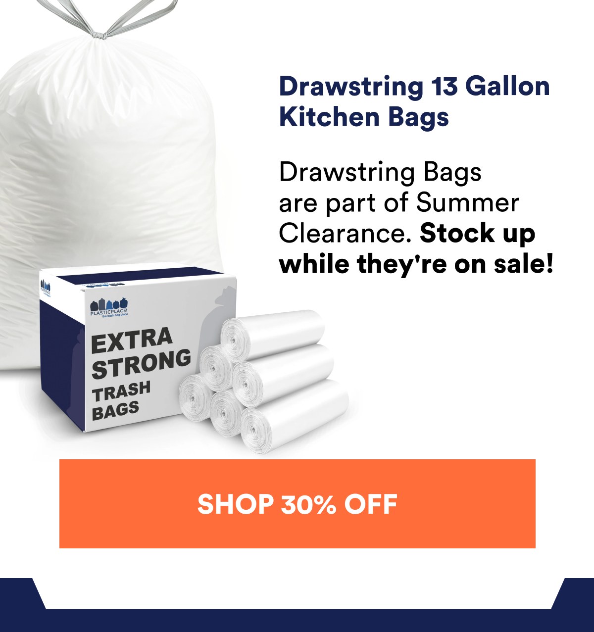 Drawstring 13 Gallon Kitchen Bag