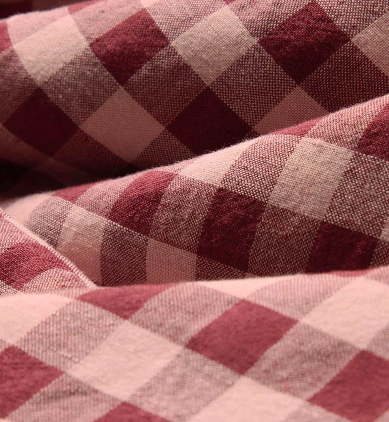 Rhubarb & Rose Pembroke Gingham Linen Blend Duvet Cover