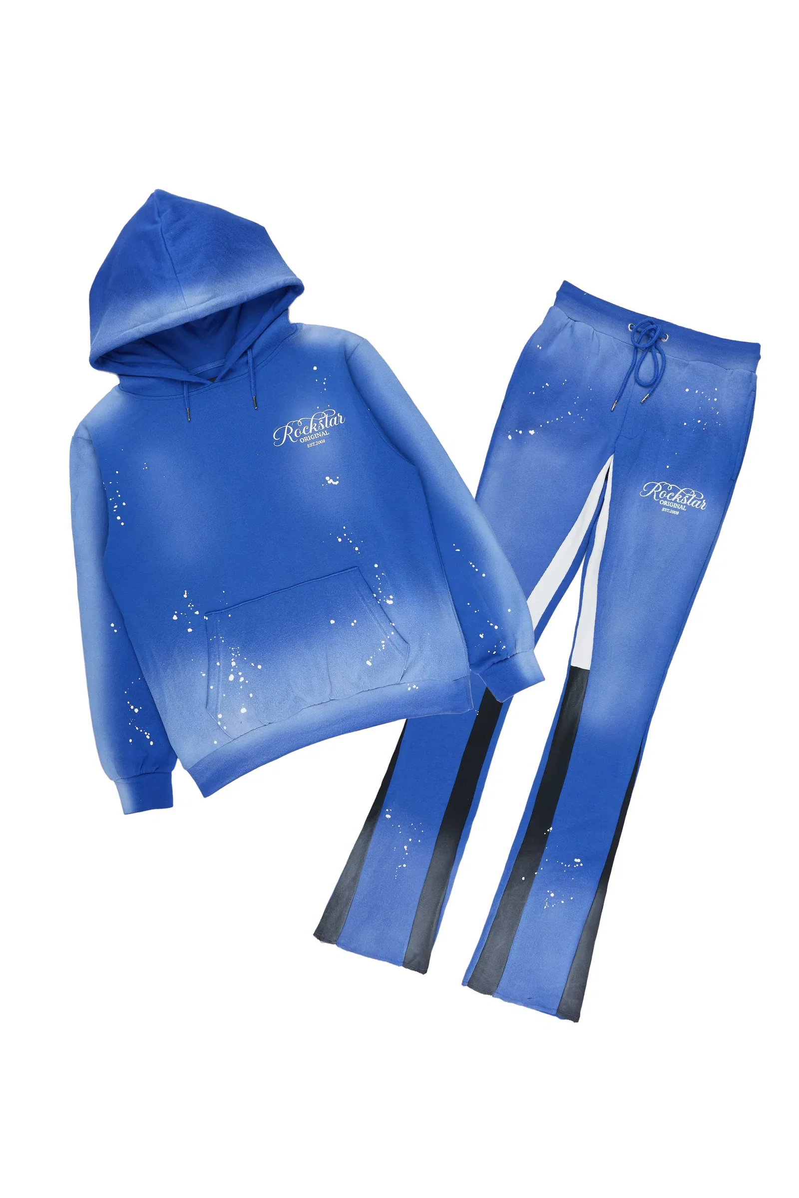 Image of Rafter 2.0 Royal Blue Hoodie/Stacked Flare Track Set