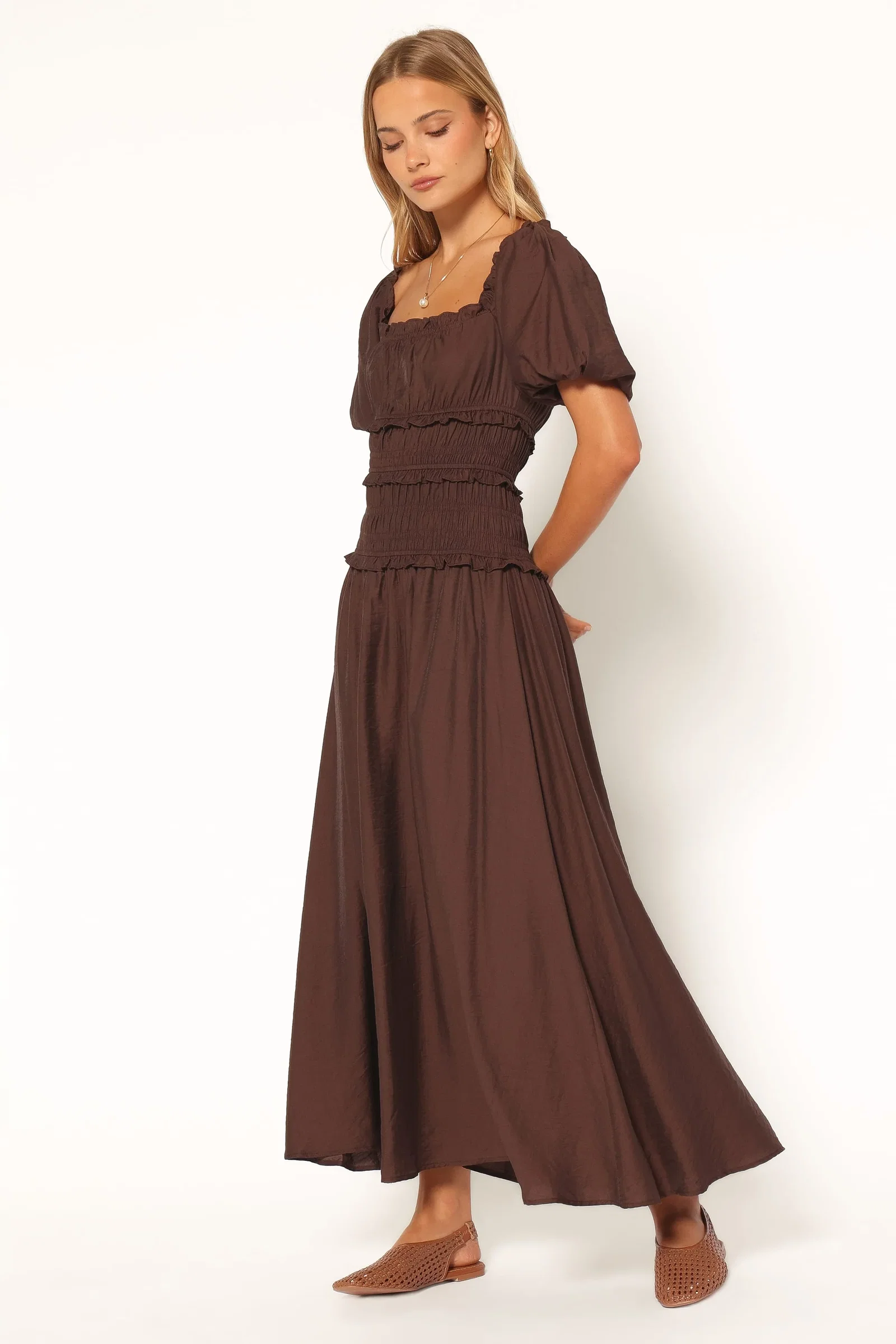 Image of Doralee Maxi Dress - Brown