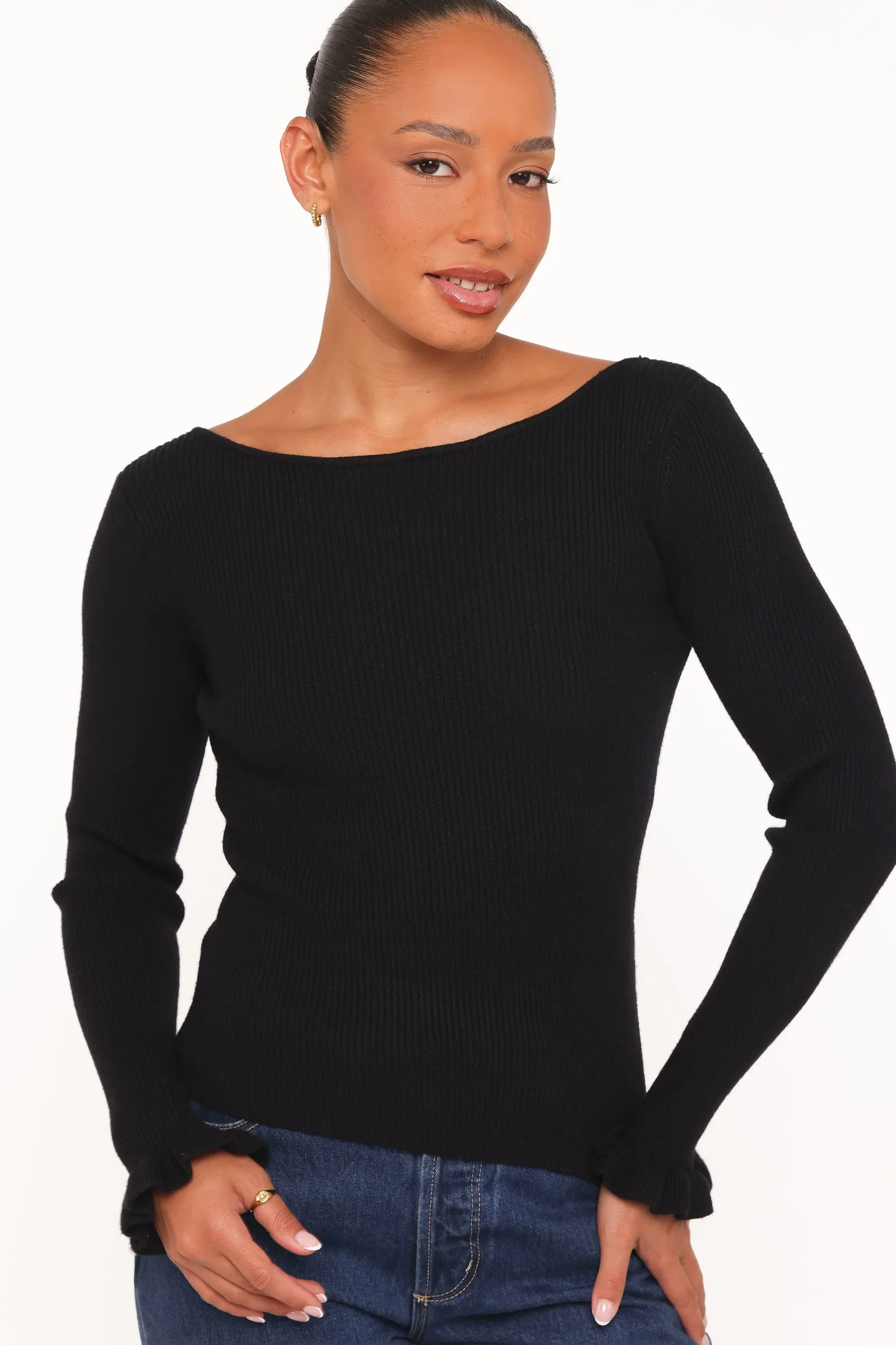 Image of Fiana Knitted Top - Black