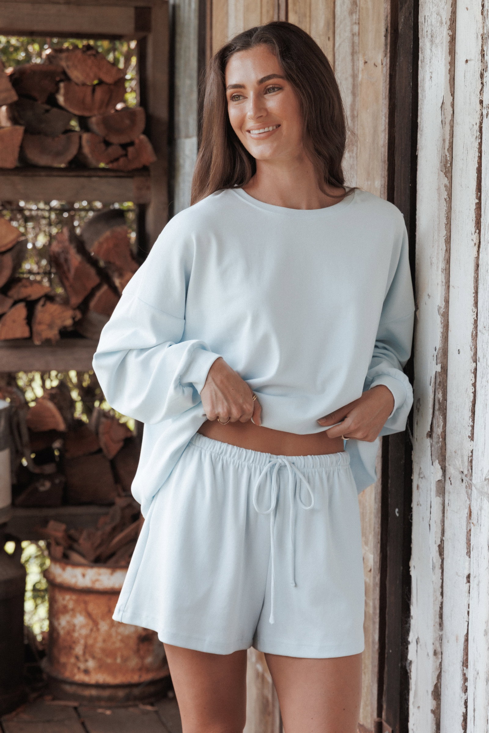 Image of Eliza Short Set - Ice Blue