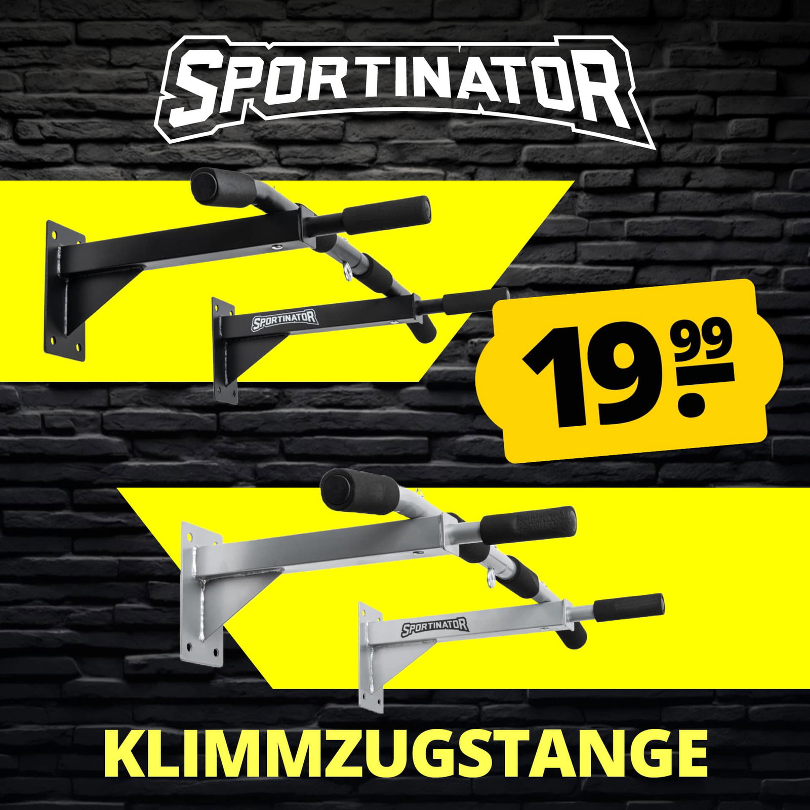 SPORTINATOR Klimmzugstange inkl. Zubehör schwarz