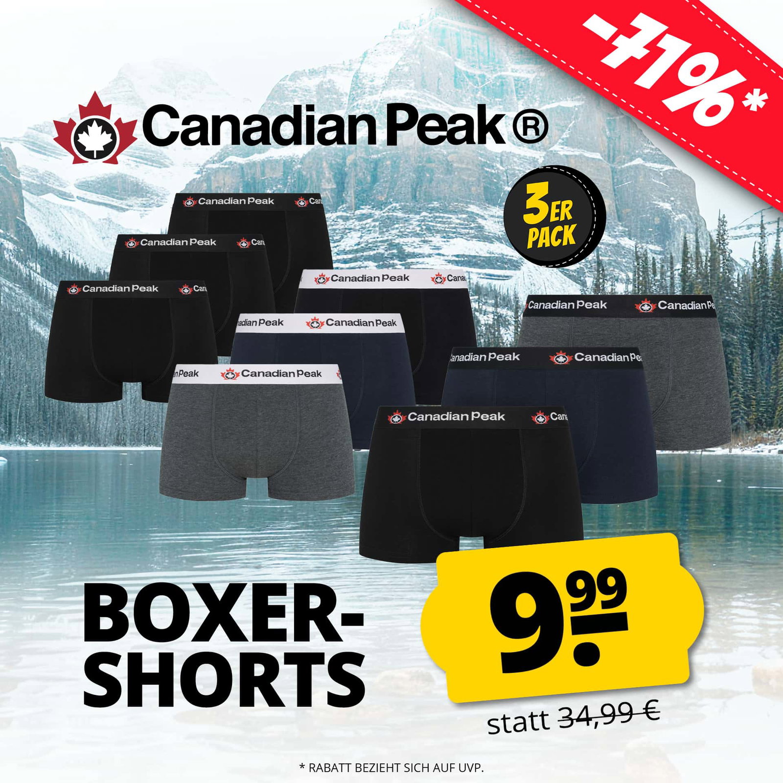 Canadian Peak Herren Boxershorts 3er-Pack
