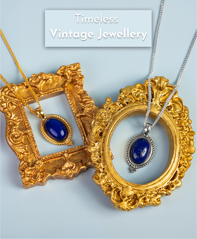 Timeless Vintage Jewellery Lapis Lazuli Necklaces