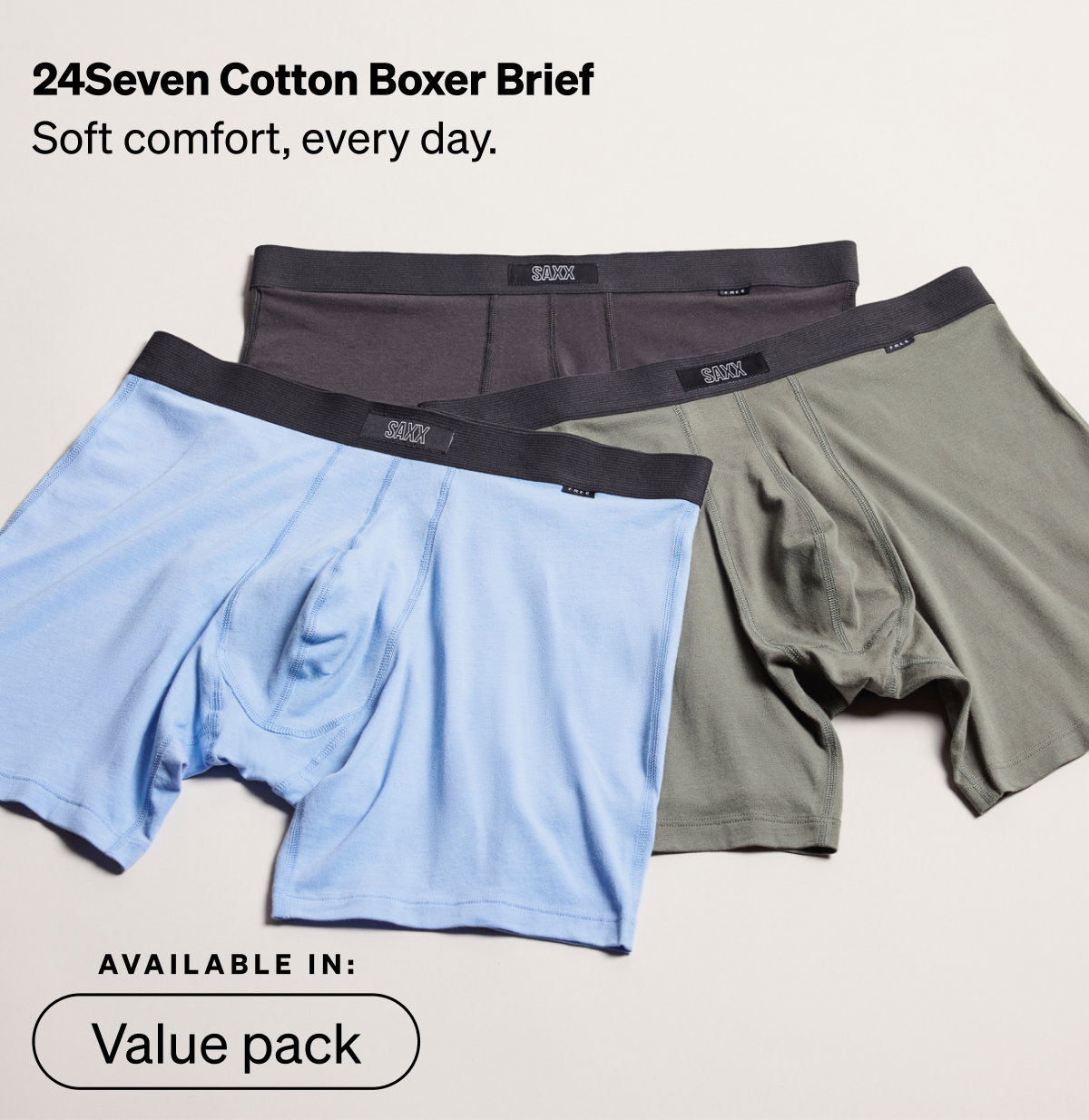 SAXX FREE 24Seven Cotton (3 Pack)