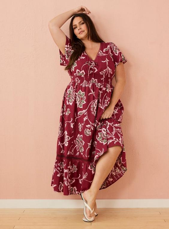 Belle Isle Flutter Sleeve Maxi Dress