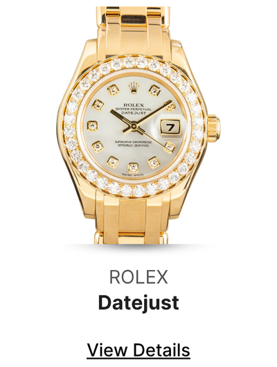 Ladies Rolex Datejust Mother of Pearl Dial Ref 80298 Pearlmaster