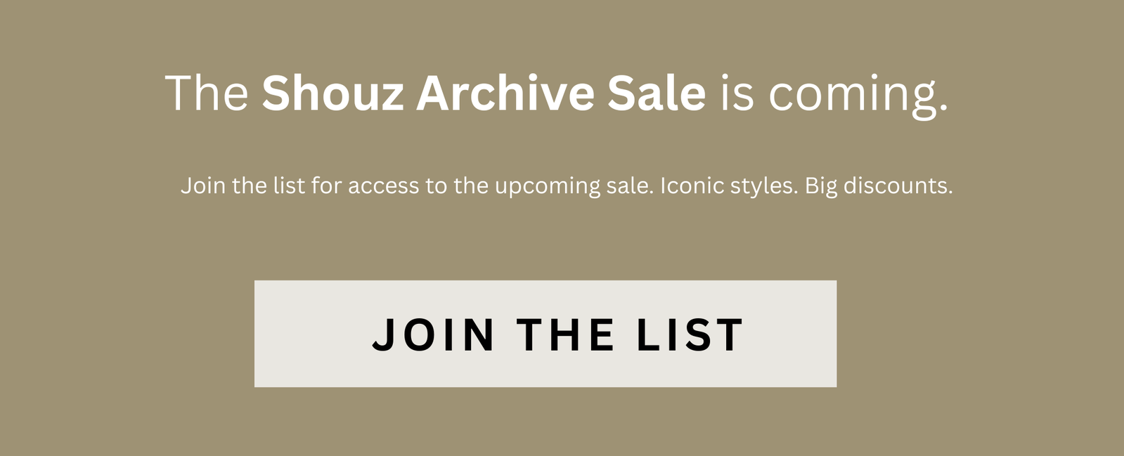 Archive Sale Wait List