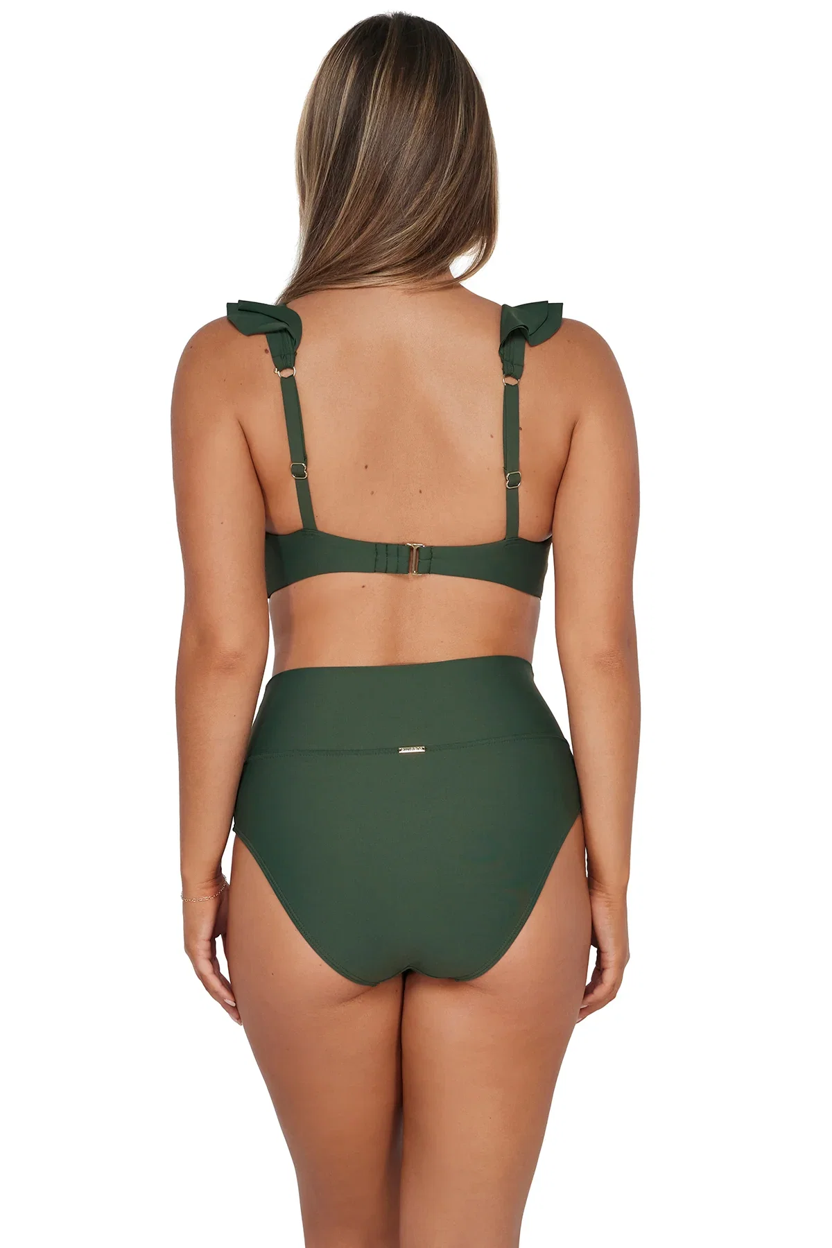 Image of Sunsets Island Green Hannah High Waist Bottom