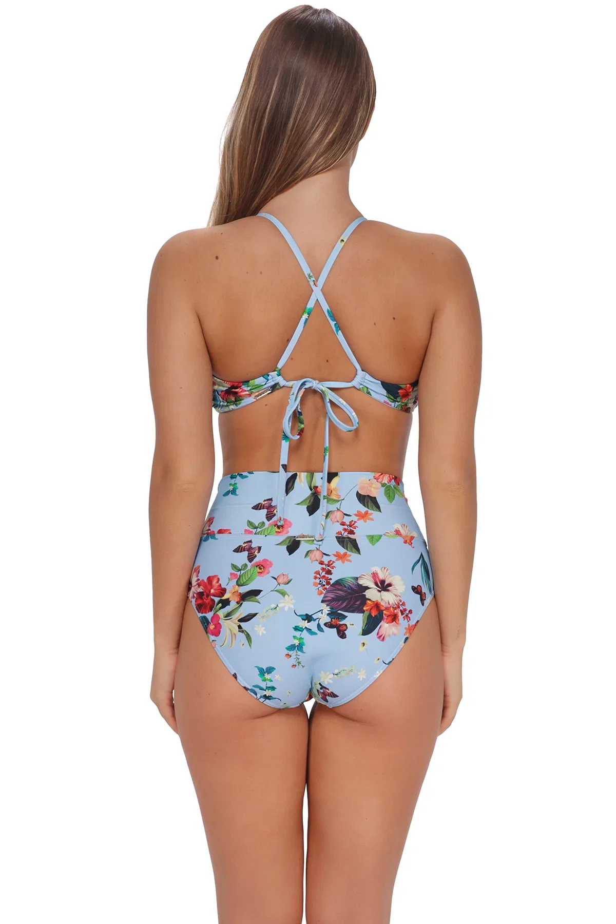 Image of Sunsets Budding Romance Hannah High Waist Bottom