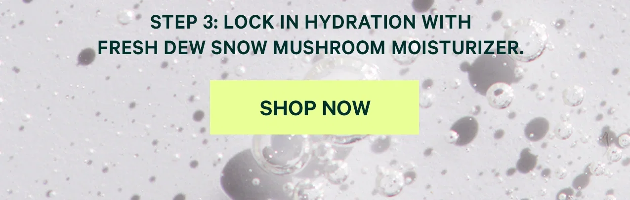 STEP 3: Lock in hydration with Fresh Dew Snow Mushroom Moisturizer.  SHOP NOW