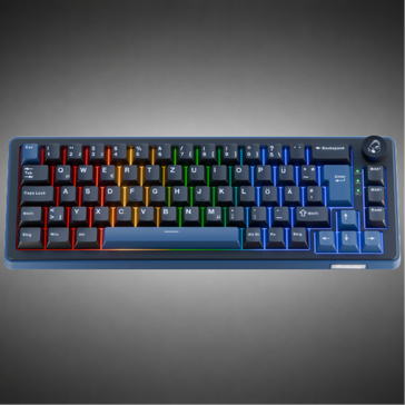 Ducky OK-M 65 Gaming-Tastatur, 65%, Hot-Swap-fähig, RGB, ISO - KTT Tactile