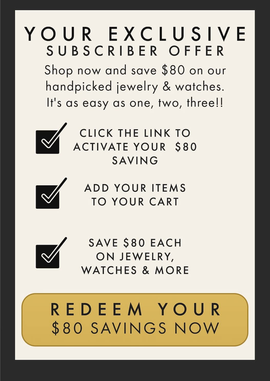 Activate Your $80 Voucher
