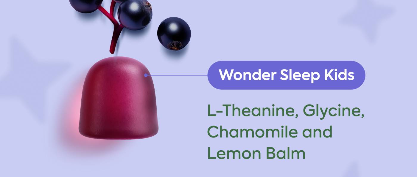 Wonder Sleep Kids: L-Theanine, Glycine, Chamomile  and Lemon Balm