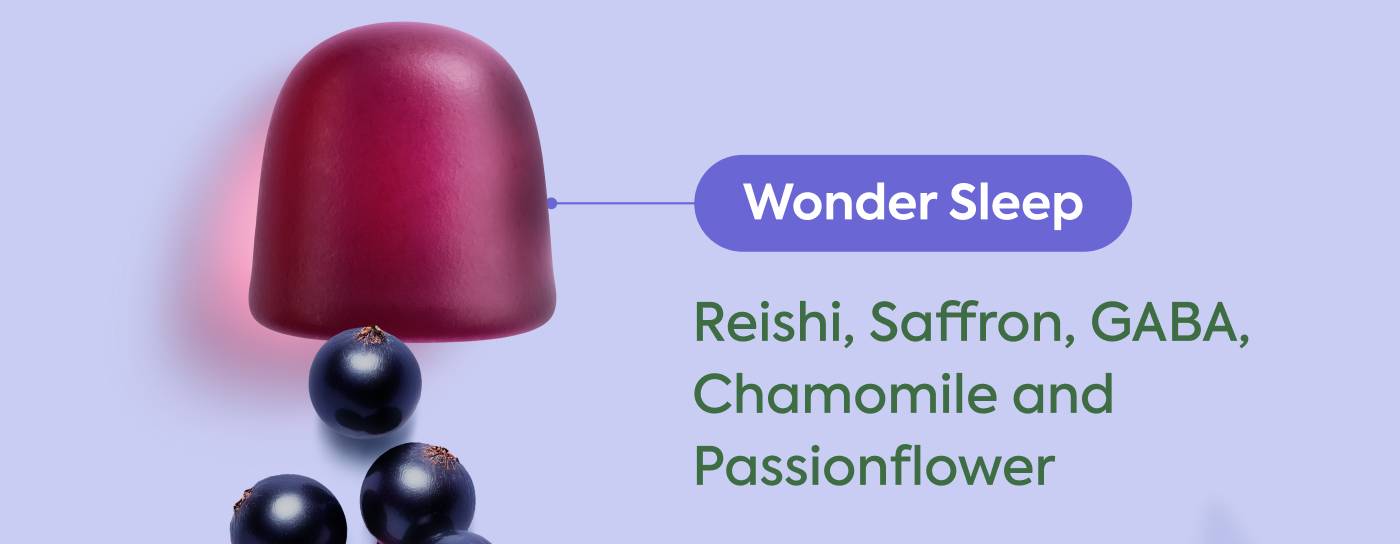 Wonder Sleep: Reishi, Saffron, GABA, Chamomile and Passionflower 