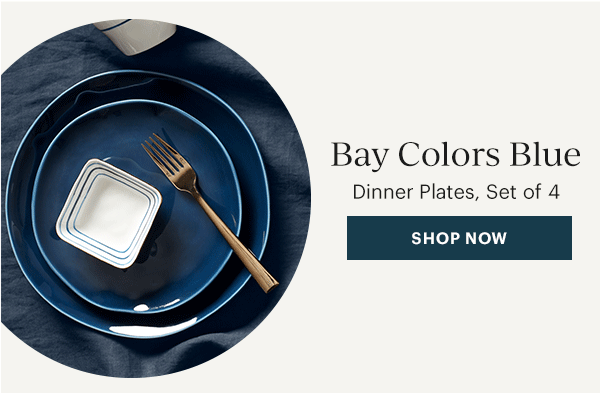 Bay Colors Blue  Dinner Plates, Set of 4  [SHOP NOW]