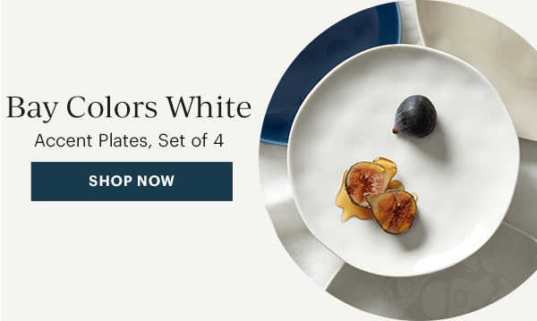 Bay Colors White  Accent Plates, Set of 4  [SHOP NOW]