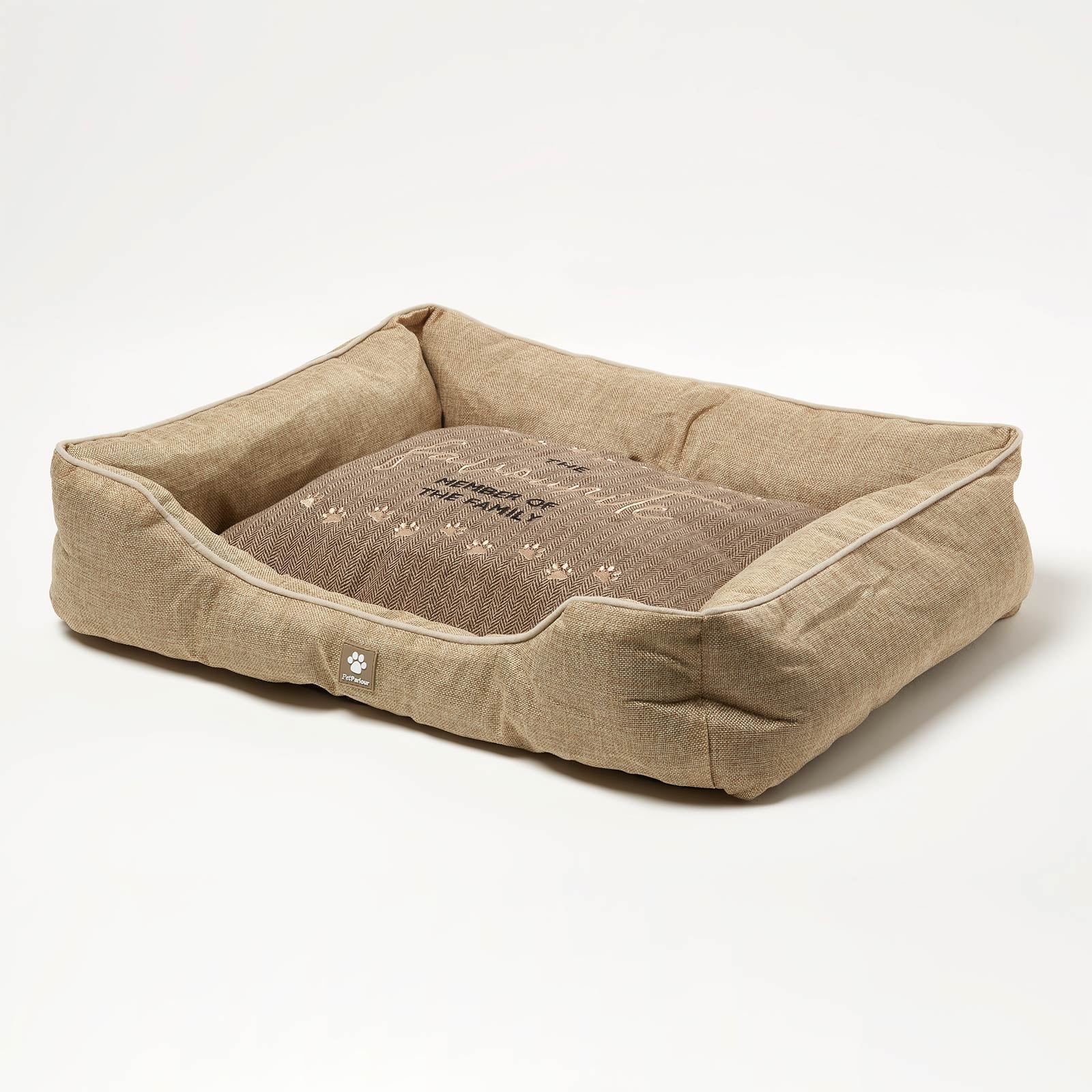 Image of Large Dog Bed Woven Favourite Pet Bed - Beige