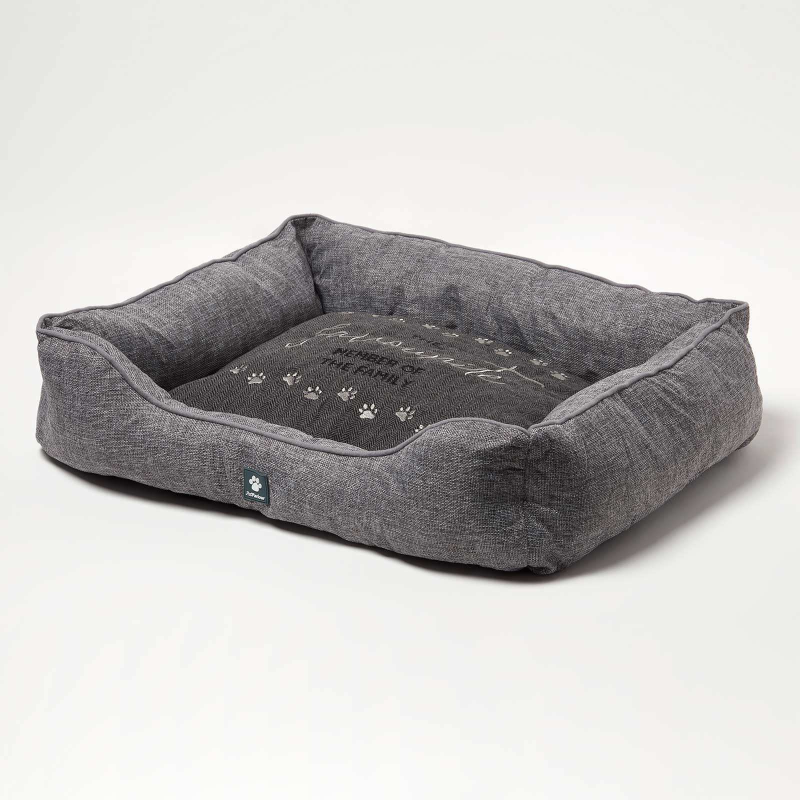 Image of Large Dog Bed Woven Favourite Pet Bed - Grey