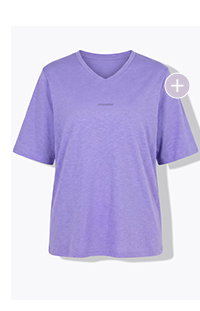 T-shirt, met print, relaxte pasvorm, V-hals, korte mouw