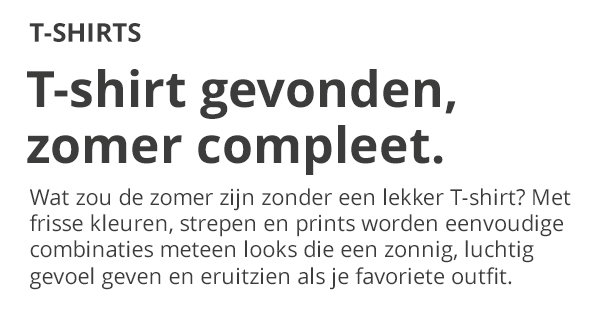T-shirt gevonden, zomer compleet