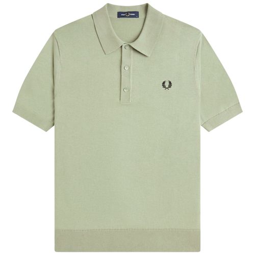Fred Perry Knitted Shirt - Seagrass