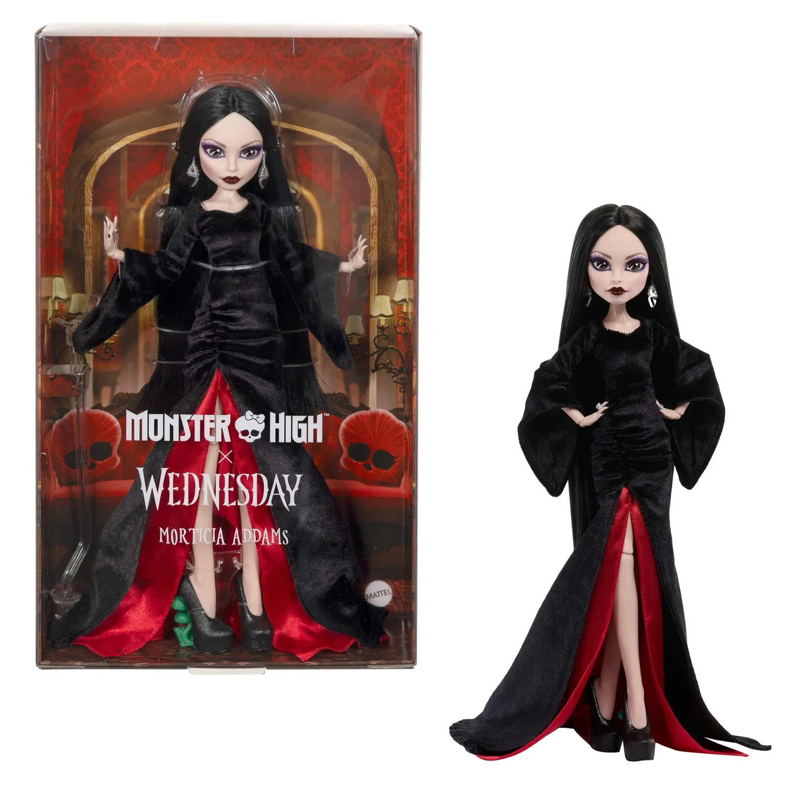 Image of Monster High X Wednesday Morticia Addams Doll