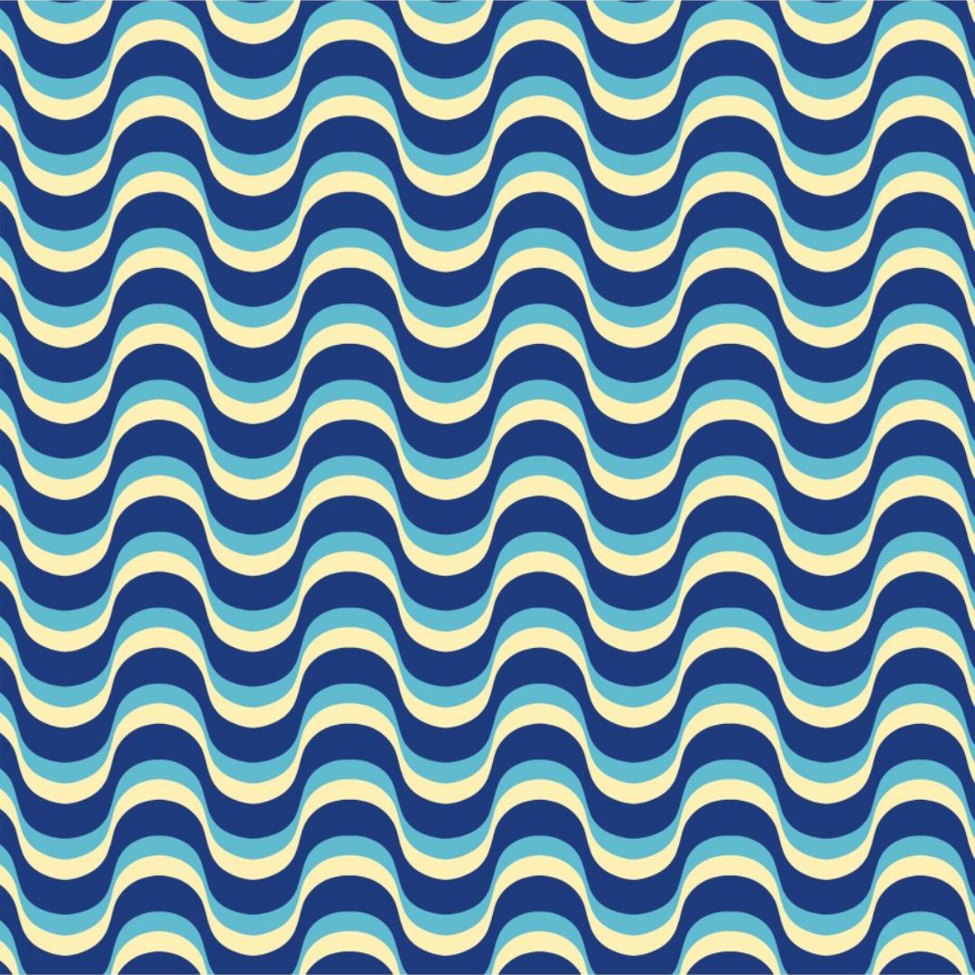Minerva Exclusive Terrance Williams Cabana Wave Recycled Brushed ITY Stretch Knit POD Fabric Atlantic